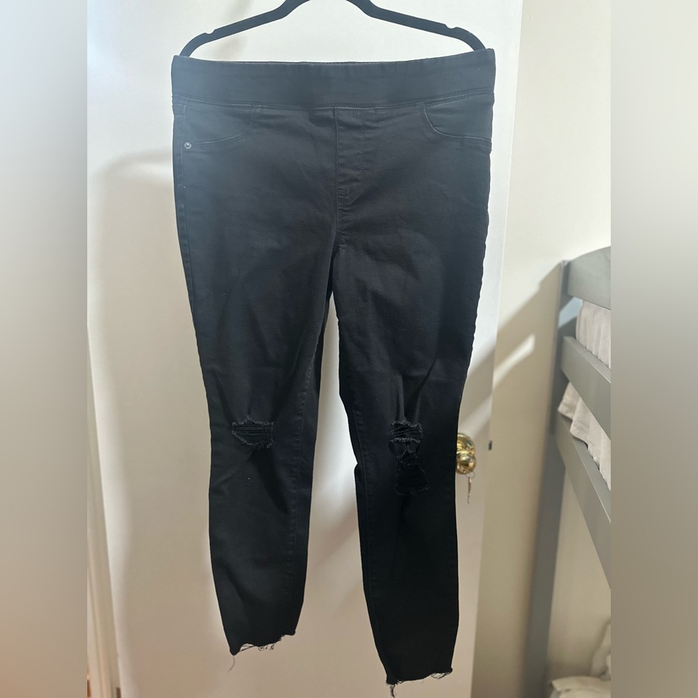 Old Navy Mid Rise Distressed Rockstar Jeggings Pull On - Size 
14